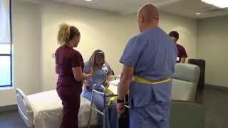 Physical Therapy Transfer Training  How To Transfer From Wheelchair To Bed [upl. by Huff]