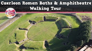 CAERLEON ROMAN BATHS amp AMPHITHEATRE WALES  Walking Tour  Pinned on Places [upl. by Francesco]