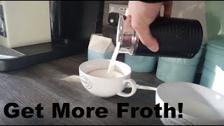 How to Get More Froth from Your Nespresso Coffee Aeroccino  Nespresso tips and help [upl. by Yelich164]