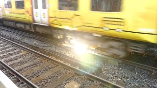 Merseyrail 507 009 making arcs at Birkdale station [upl. by Cirre]